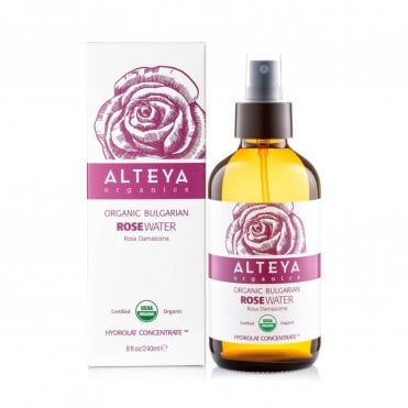 Alteya Organics Organic Bulgarian Rose Water Amber Glass Bottle - 240ml
