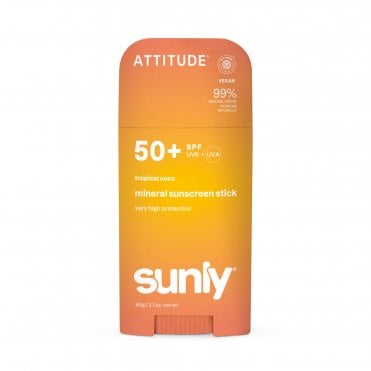 ATTITUDE Sunly Tropical Coco Mineral Sunscreen Stick SPF50+ - 60g