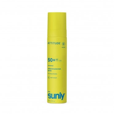 ATTITUDE Sunly Unscented Kids Mineral Sunscreen Spray SPF50+ - 75ml