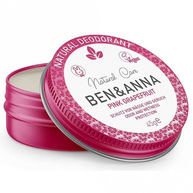 Ben & Anna Pink Grapefruit Natural Soda Deodorant Tin - 45g
