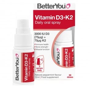 BetterYou  Vitamin D3000 + K2 Daily Oral Spray - 12ml