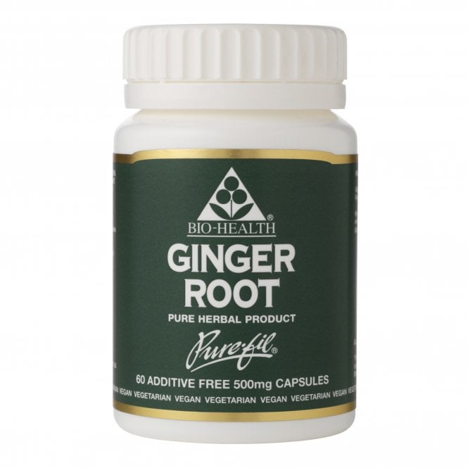Bio Health Ginger Root - 60 x 500mg Vegicaps