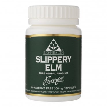 Bio Health Slippery Elm Bark - 60 x 300mg Vegicaps