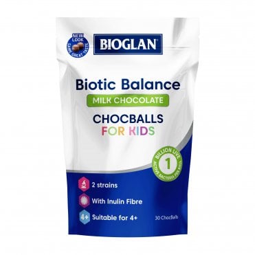 Bioglan Biotic Balance Milk Chocolate ChocBalls For Kids - 30 ChocBalls