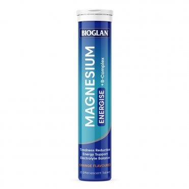 Bioglan Effervescent Magnesium Energise + B Complex - 20 Tablets
