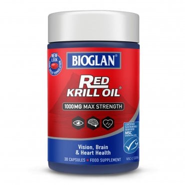 Bioglan Max Strength Red Krill Oil - 30 x 1000mg Capsules