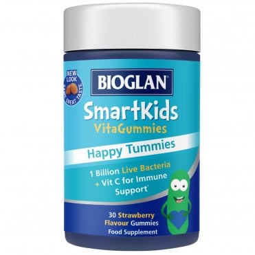 Bioglan SmartKids Happy Tummies - 30 Strawberry Gummies