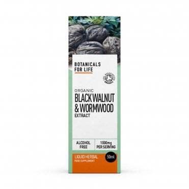 Botanicals For Life Organic Alcohol-Free Black Walnut & Wormwood Extract - 50ml