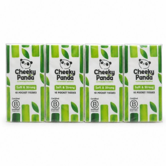 Cheeky Panda Soft & Strong Pocket Tissues - 8 Pack