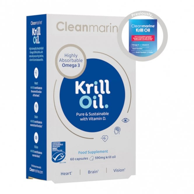 Cleanmarine Krill Oil - 60 x 590mg Capsules