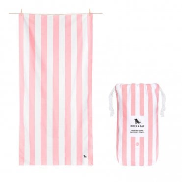 Dock & Bay Malibu Pink Quick Dry Beach Towel - Extra Large