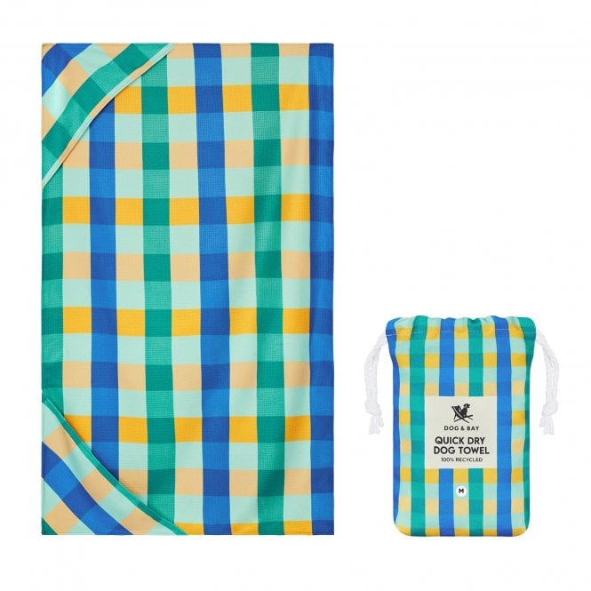 Dock & Bay Puppy Plaid Quick Dry Dog Towel - Medium
