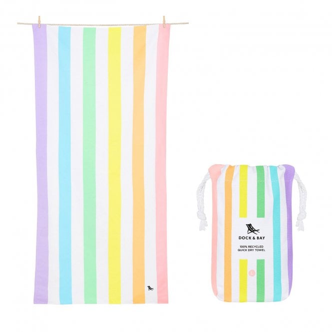 Dock & Bay Unicorn Waves Quick Dry Beach Towel - Large