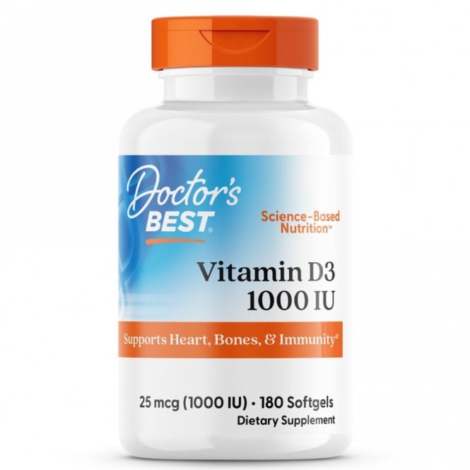 Doctors Best Vitamin D3 1000 IU - 180 Softgels
