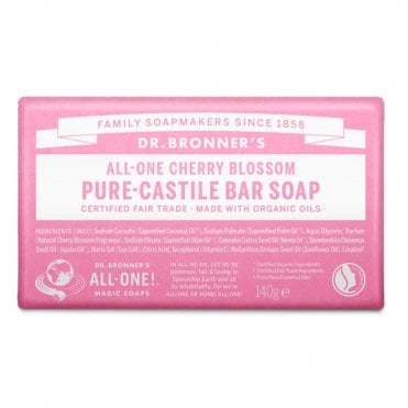 Dr Bronner's All-One Cherry Blossom Pure-Castile Bar Soap - 140g