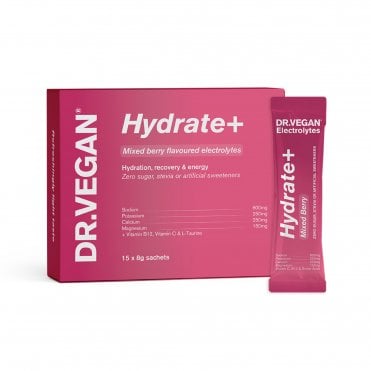 DR.VEGAN Mixed Berry Hydrate+ Electrolytes - 15 x 8g Sachets