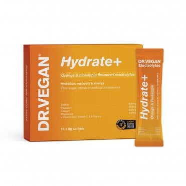 DR.VEGAN Orange & Pineapple Hydrate+ Electrolytes - 15 x 8g Sachets