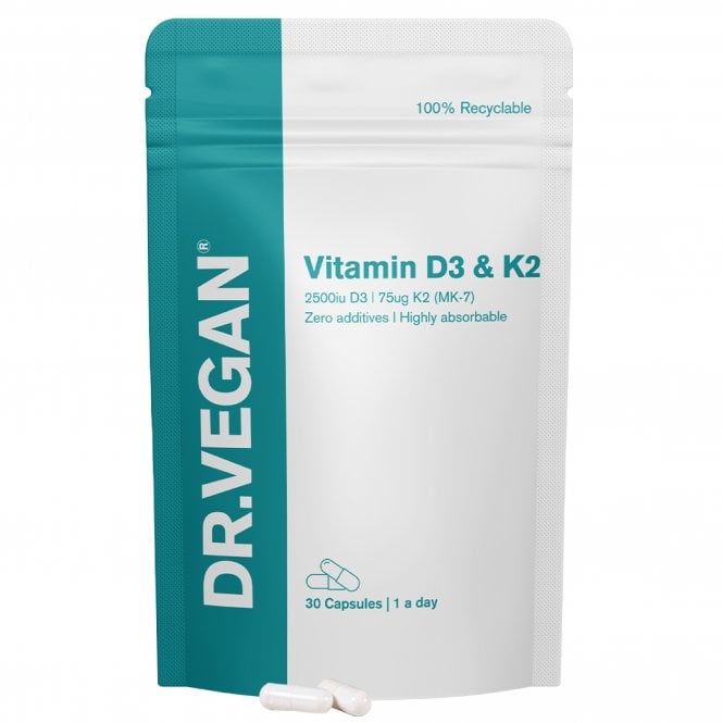 DR.VEGAN Vitamin D3 & K2 - 30 Capsules