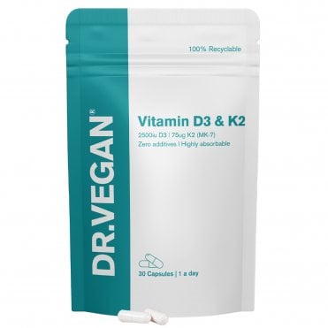DR.VEGAN Vitamin D3 & K2 - 30 Capsules