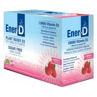 Ener-Life Ener-D Raspberry Effervescent Vitamin D Drink - 24 Sachets