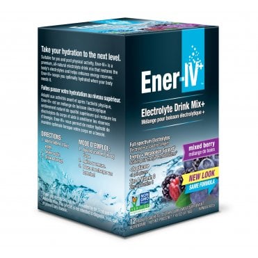 Ener-Life Ener-IV Mixed Berry Electrolyte Drink Mix - 12 Sachets
