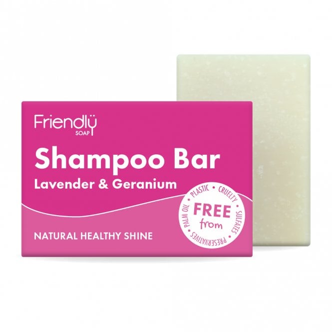 Friendly Soap Lavender & Geranium Shampoo Bar - 95g