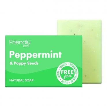 Friendly Soap Peppermint & Poppy Seed Bar Soap - 95g