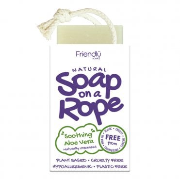 Friendly Soap Soothing Aloe Vera Fragrance Free Soap on a Rope - 125g