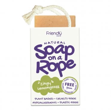 Friendly Soap Zingy Lemongrass Soap on a Rope - 125g