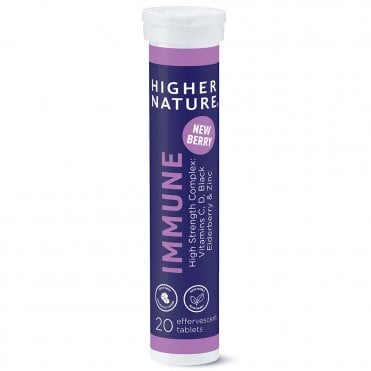 HIGHER NATURE Berry Effervescent Immune - 20 Tablets