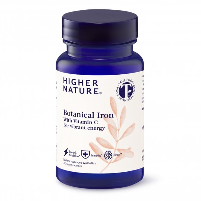 HIGHER NATURE Botanical Iron With Vitamin C - 30 Vegicaps