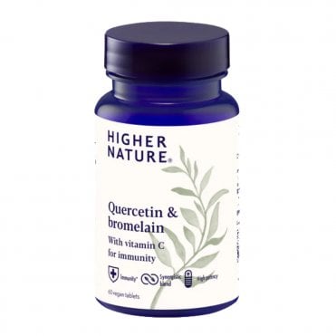 HIGHER NATURE Quercetin & Bromelain - 60 Tablets
