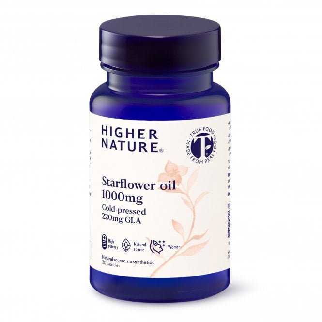 HIGHER NATURE Starflower Oil 1000mg - 30 Capsules