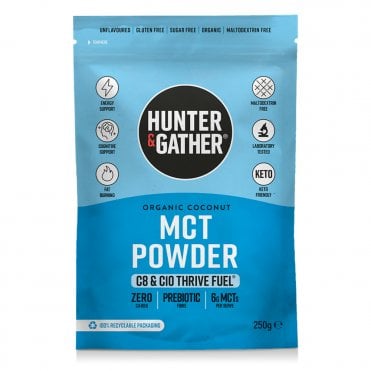 Hunter & Gather Organic Unflavoured Coconut C8 & C10 MCT - 250g Powder