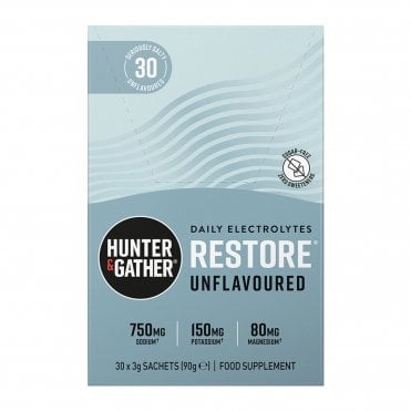 Hunter & Gather Unflavoured Restore Daily Electrolytes - 30 Sachets