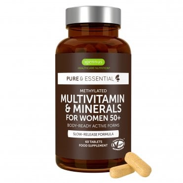 Igennus Pure & Essential Methylated Multivitamin & Minerals For Women 50+ - 60 Tablets