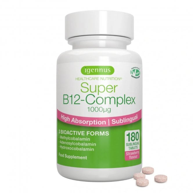 Igennus Super B12 Complex - 180 x 1000mcg Tablets