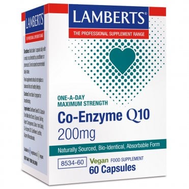 LAMBERTS Co-Enzyme Q10 - 60 x 200mg Vegicaps