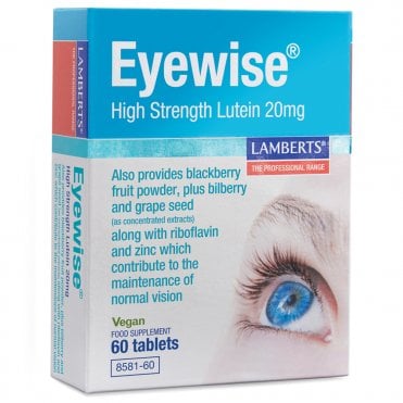 LAMBERTS Eyewise High Strength Lutein - 60 x 20mg Tablets