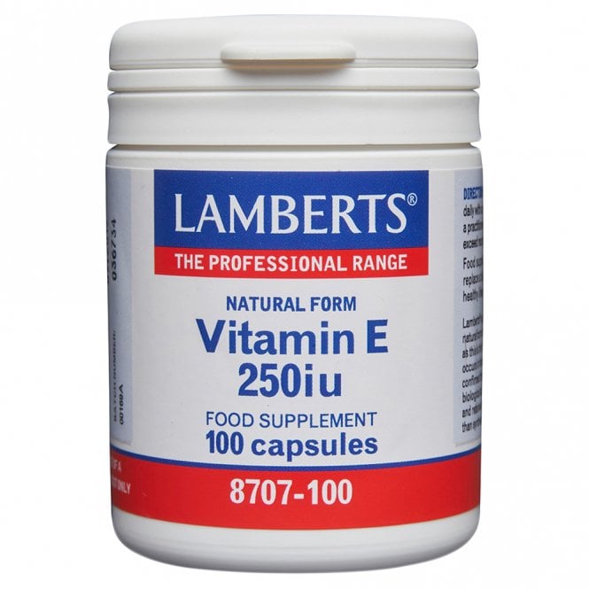 LAMBERTS Natural Form Vitamin E - 100 x 250 IU Capsules