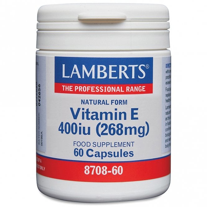 LAMBERTS Natural Form Vitamin E - 60 x 400 IU Capsules