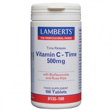 LAMBERTS Time Release Vitamin C-Time - 100 x 500mg Tablets