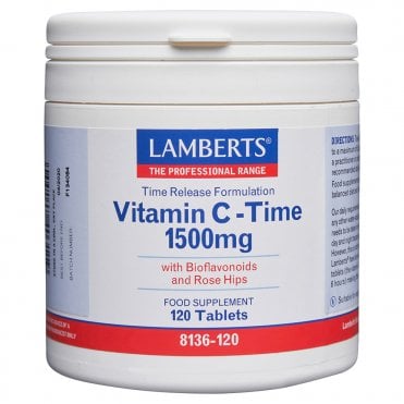 LAMBERTS Time Release Vitamin C-Time - 120 x 1500mg Tablets