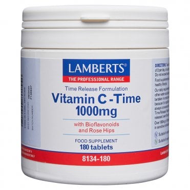 LAMBERTS Time Release Vitamin C-Time - 180 x 1000mg Tablets