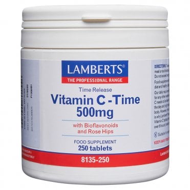 LAMBERTS Time Release Vitamin C-Time - 250 x 500mg Tablets