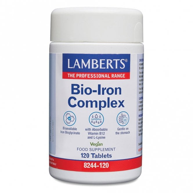 LAMBERTS Vegan Bio-Iron Complex - 120 Tablets