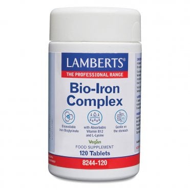 LAMBERTS Vegan Bio-Iron Complex - 120 Tablets