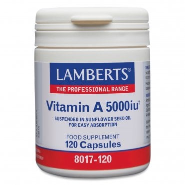 LAMBERTS Vitamin A 5000 IU - 120 x 1500mcg Capsules