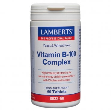 LAMBERTS Vitamin B-100 Complex - 60 Tablets