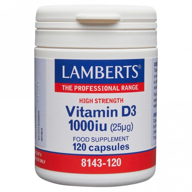 LAMBERTS Vitamin D3 1000 IU - 120 Capsules